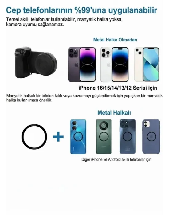 Bluetooth Manyetik Telefon Yapıştırma Kavrama Halka Dolgu Işığı İle Magsafe Selfie Klips