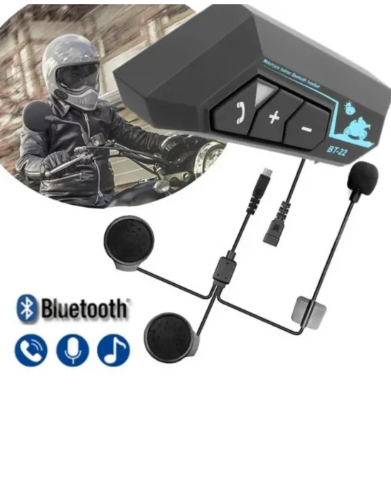 Bluetooth Motosiklet Kask Kulaklığı Mikrofonlu Kablosuz Sürüş Intercomu