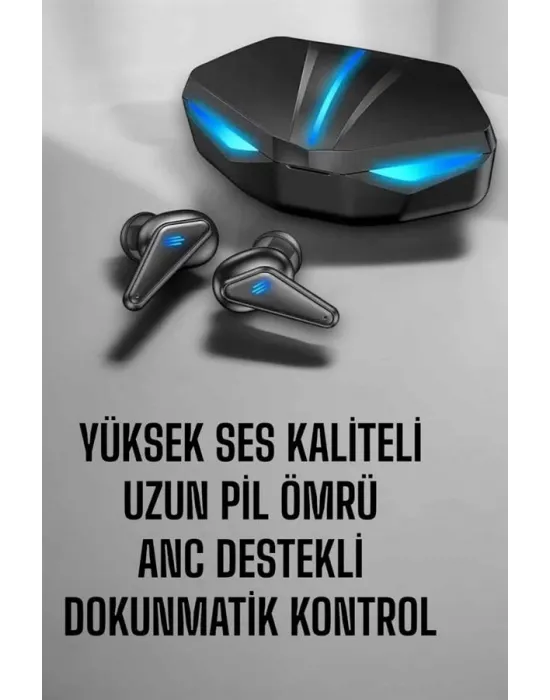 Bluetooth Oyuncu Kulaklığı Led Işıklı Kablosuz Anc Özelliği