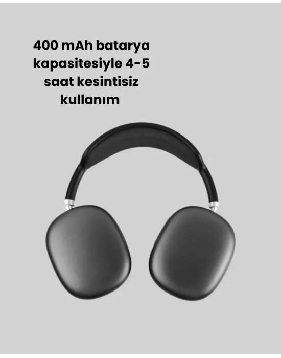 Bluetooth V5.0 Kablosuz Kulak Üstü Kulaklık | Katlanabilir, Mikro Usb Girişli