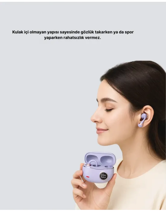 Bluetooth Yxg10 Kulak Arkası Tasarım Cilt Dostu Silikon Hafif Yapı