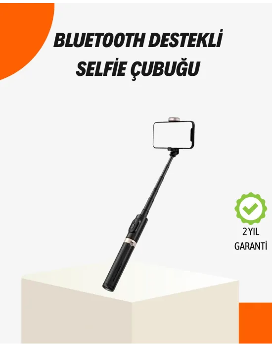 Bluetooth’lu Işıklı Selfie Çubuğu – Katlanabilir, 130 Cm