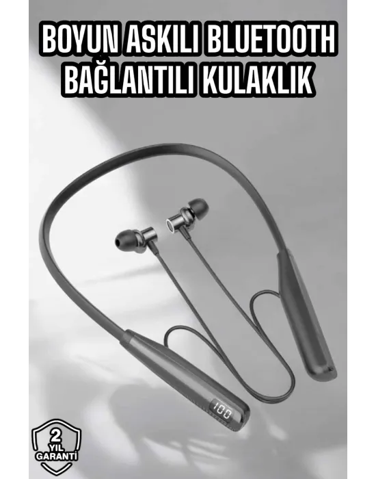 Boyun Bantlı Bluetooth Kulaklık Yüksek Ses Kaliteli 100 Saat Kulaklık