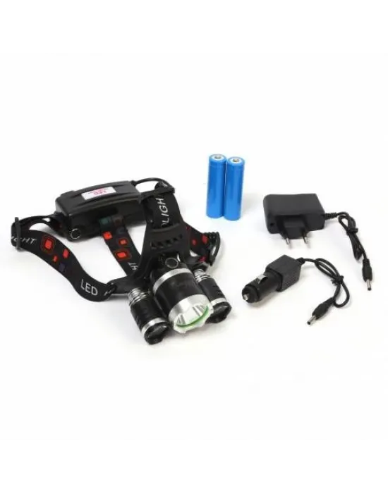 Br-5000 T6 5000 Lm 3xcree T6+2r5 Led Kafa Feneri