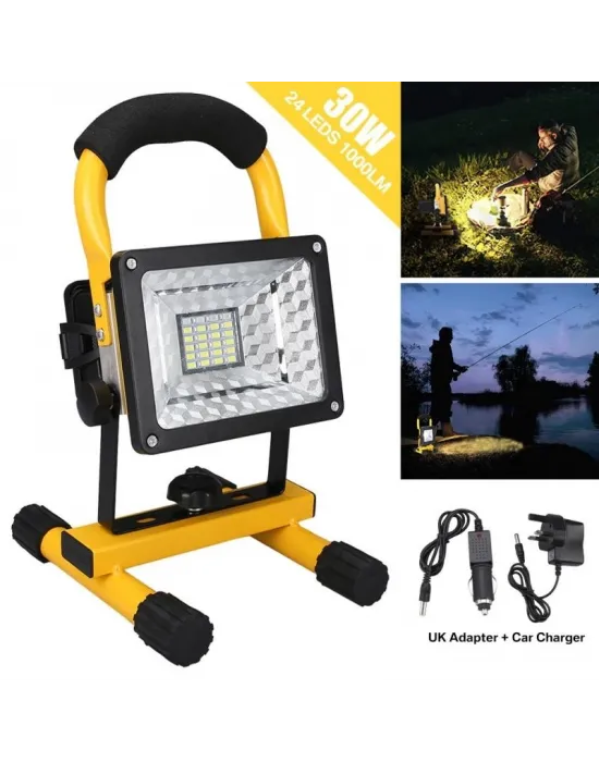 Br P30 Ip65 Waterproof 20led 30w Taşınabilir Şarjlı Led Projektör