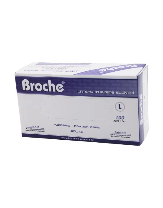 Broche  L  Pudrasız Muayene Eldiveni 100lü