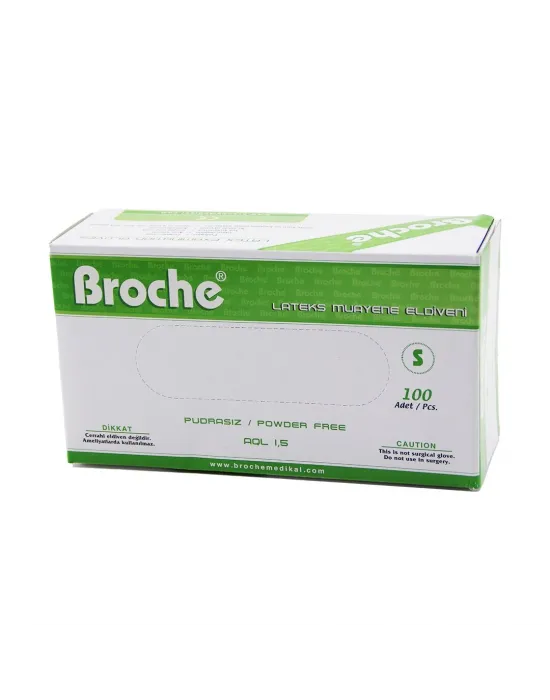 Broche  S  Pudrasız Muayene Eldiveni 100lü