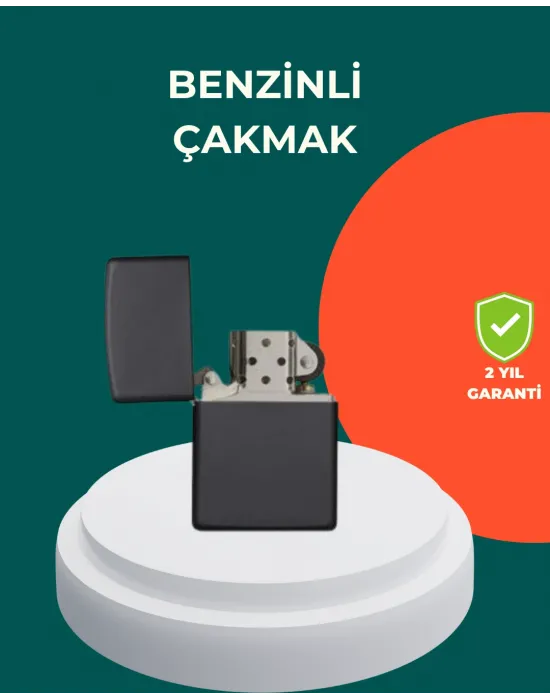 Çakmak Parlak Siyah Doldurulabilir Hedyelik Eşya