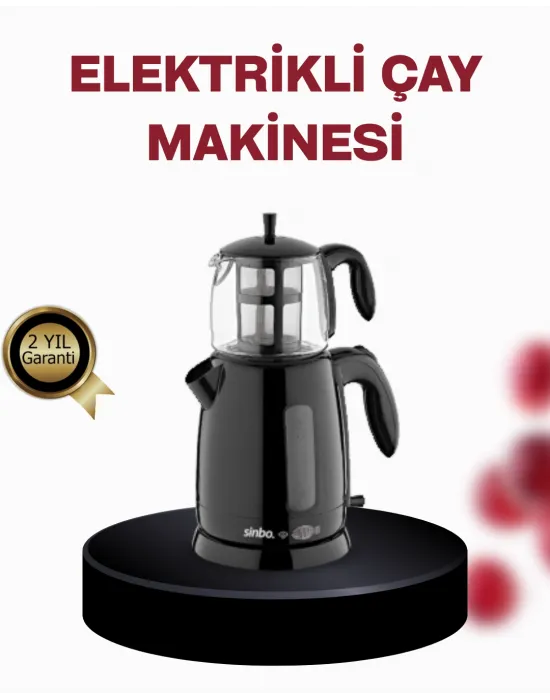 Cam Demlikli 20 Bardak Kapasiteli Elektrikli Çaycı