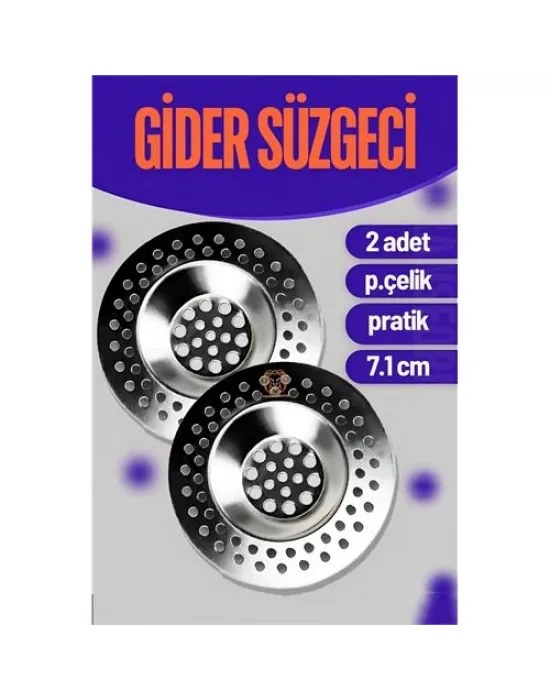 Çelik Lavabo Süzgeci 2 ADET