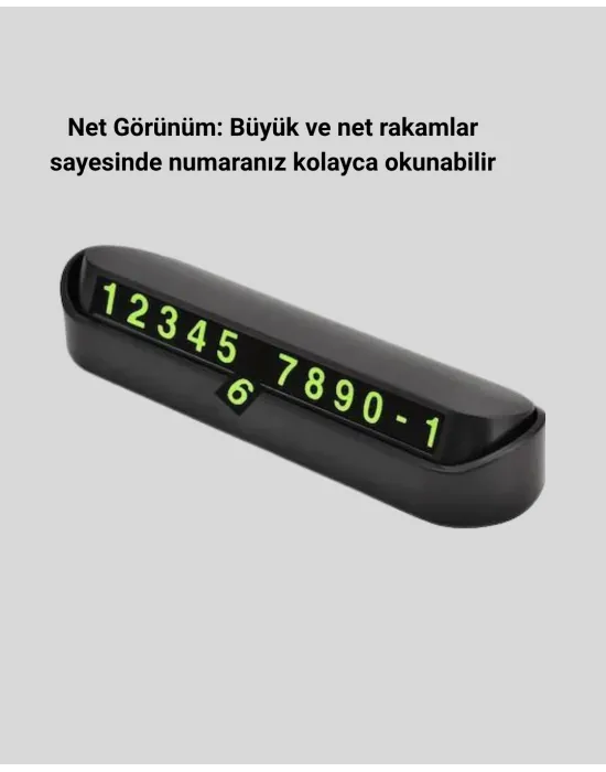 Çevirmeli Araç İçi Park Numaratörü – Alüminyum Gri, Kolay Montaj Ve Net Görünüm