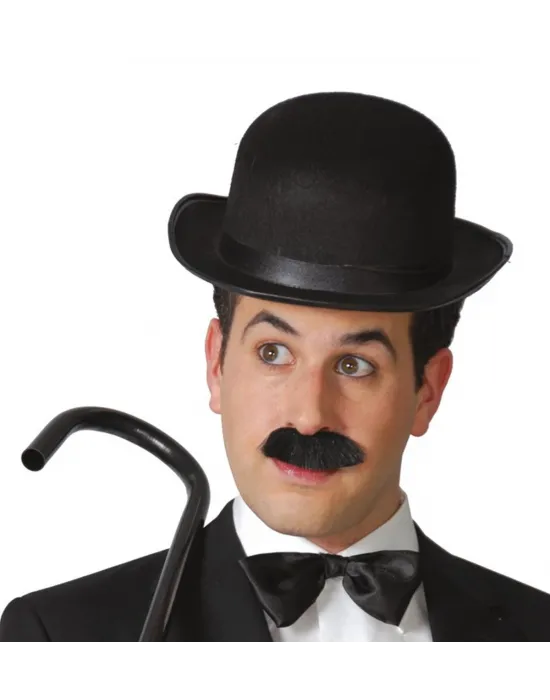 Charlie Chaplin Stil Yetişkin Şapkası – Siyah Melon Parti Şapkası