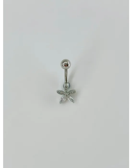 Çiçek Detaylı Göbek Piercing - Pg0028