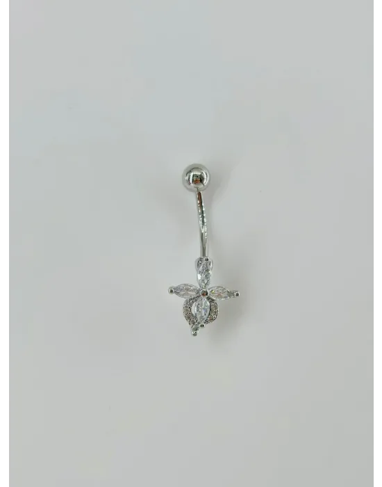 Çiçek Detaylı Göbek Piercing - Pg0032
