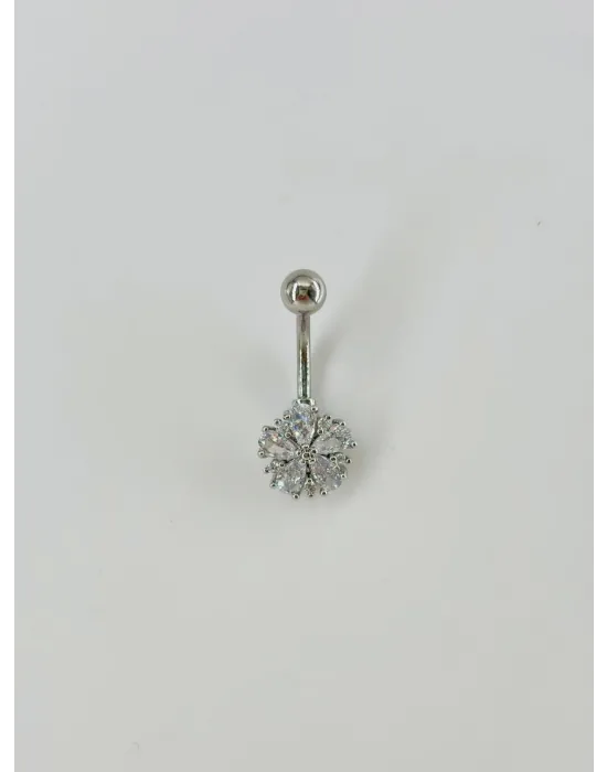 Çiçek Detaylı Göbek Piercing - Pg0041