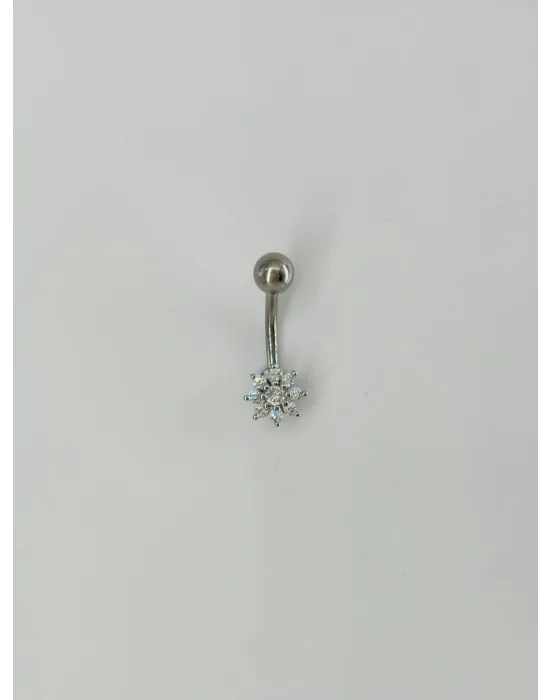 Çiçek Detaylı Göbek Piercing - Pg0069
