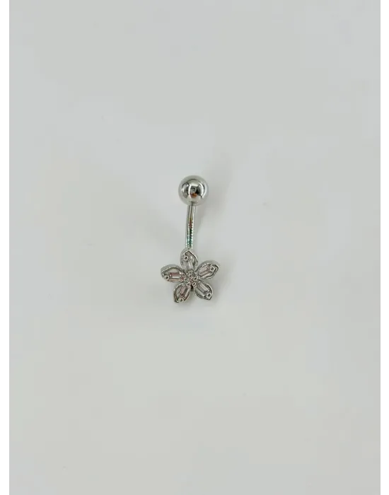 Çiçek Detaylı Göbek Piercing - Pg0085