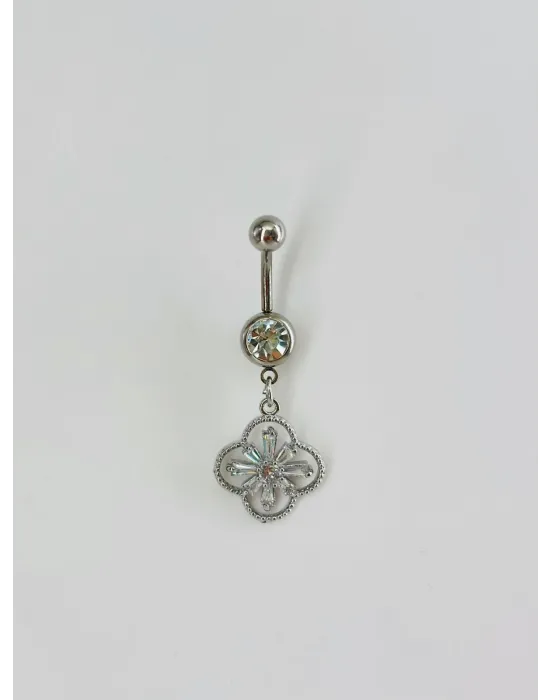 Çiçek Detaylı Göbek Piercing - Pg0099