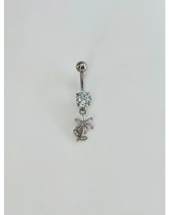 Çiçek Detaylı Göbek Piercing - Pg0110