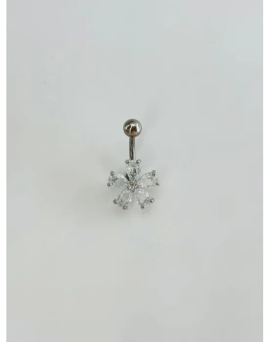 Çiçek Detaylı Göbek Piercing - Pg0133