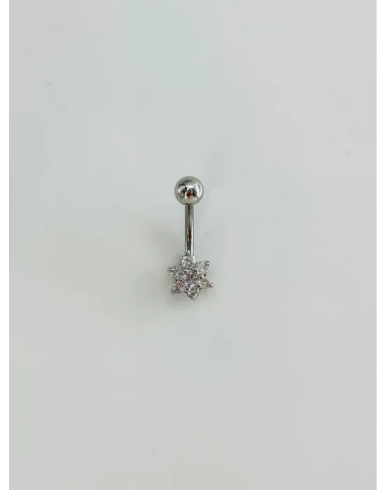 Çiçek Detaylı Göbek Piercing - Pg0159