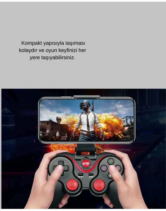 Çift Analog Joystick Ve 14 Tuşlu Bluetooth Oyun Kumandası