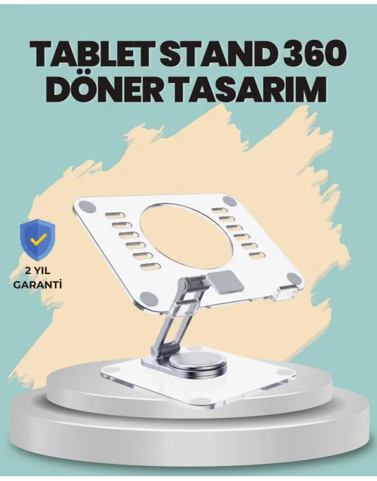 Çift Eksenli Ayarlanabilir Tablet Destek Standı
