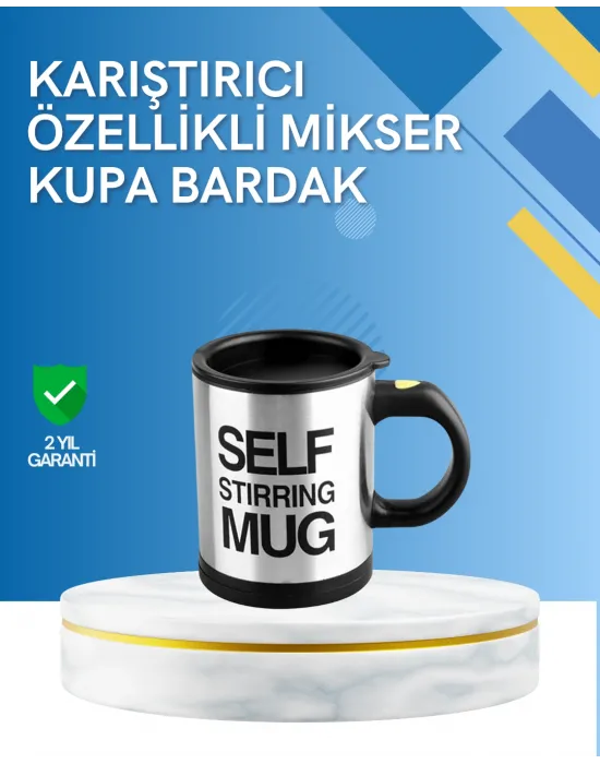 Çift Katmanlı Termos Özellikli Karıştırma Motorlu Kupa