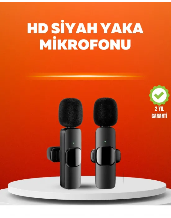 Çift Mikrofonlu Kablosuz Kayıt Seti İphone Uyumlu Mini Mikrofon