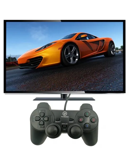 Çift Titreşimli Usb Kablolu Oyun Kolu Pc Uyumlu Vibration Gamepad
