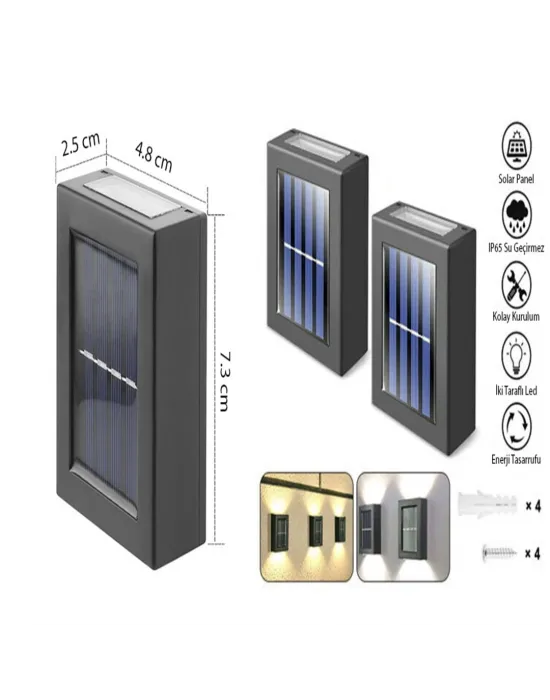 Çift Yönlü Sensörlü Modern Bahçe Ve Duvar Led,