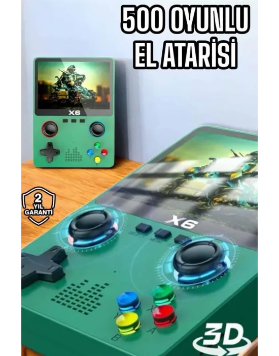 Çocuklara Özel 666 Oyunlu X6 Atari Video İzleme Ve Müzik Dinleme