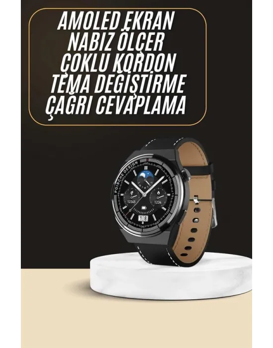 Çoklu Kordon Hediyeli Akıllı Saat Çağrı Cevaplama Müzik Dinleme Dokunmatik Ekran