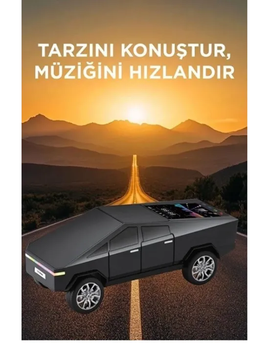 D68 Cyber Model Araba Tasarımlı Bluetooth Hoparlör 15w Güçlü Ses Rgb Led /tws/usb Siyah