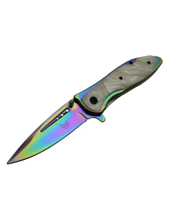 Da76-1 Çakı Renkli Sedef 20 Cm Manuel, Kemerlikli