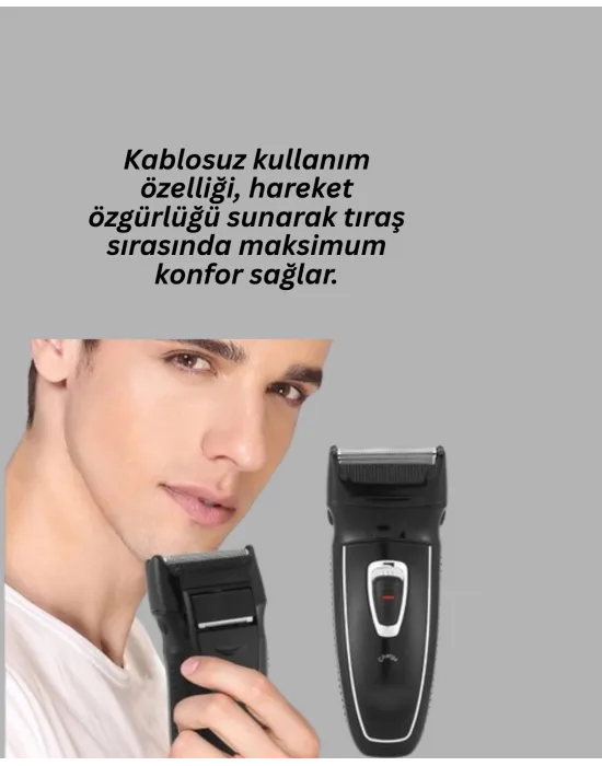Darbelere Dayanıklı Kablosuz Erkek Tıraş Aleti