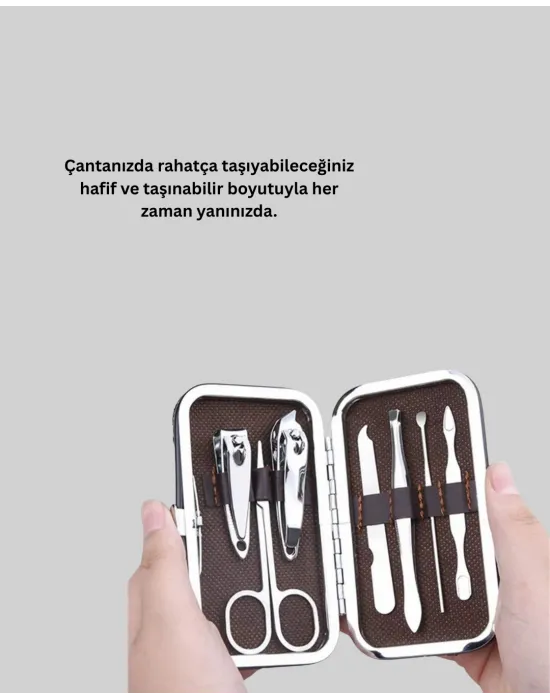Dayanıklı Çelik Aletlerden Oluşan Kişisel Bakım Seti