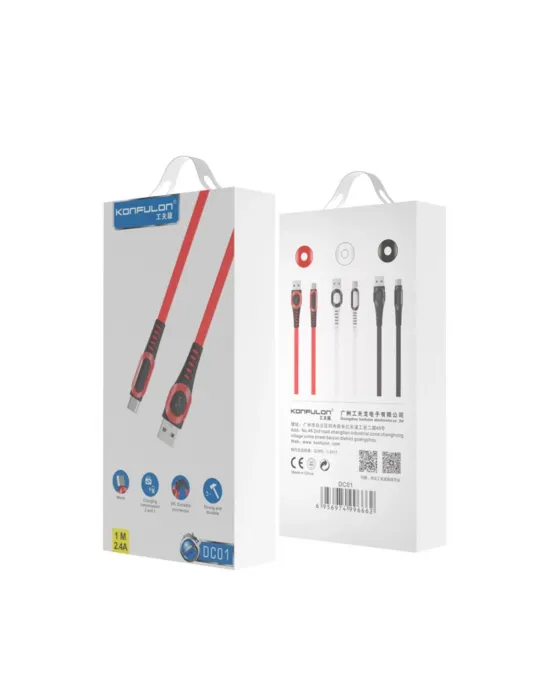 Dc01 Süper Hızlı Micro Usb Kablo 1m 2.4a - Kırmızı