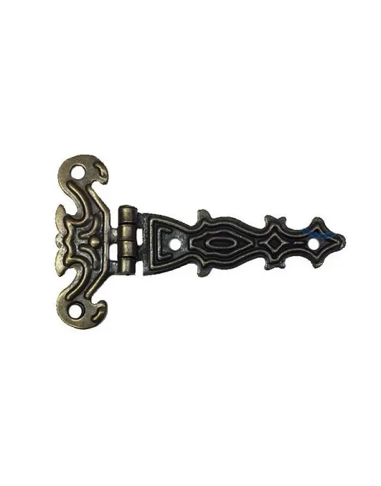 Dekoratif, Sac Tek Kuyruklu Menteşe - 40x68 Mm, Küçük, Antik, 1 Adet