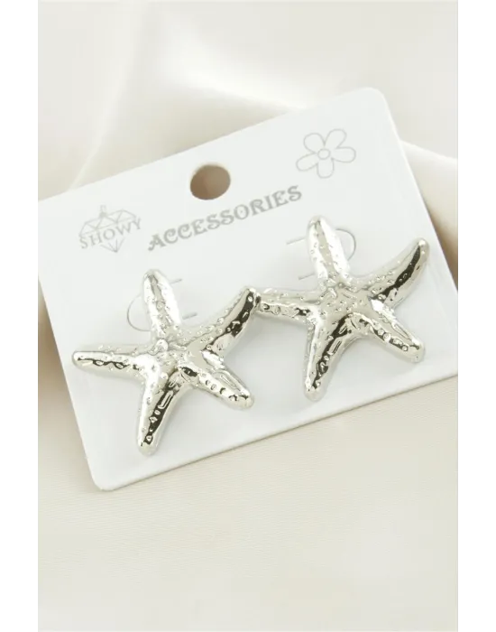 Deniz Yıldızı Metal Küpe