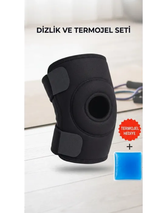Destekli Diz Korsesi Çapraz Bağ Sporcu Termojel Hediyeli