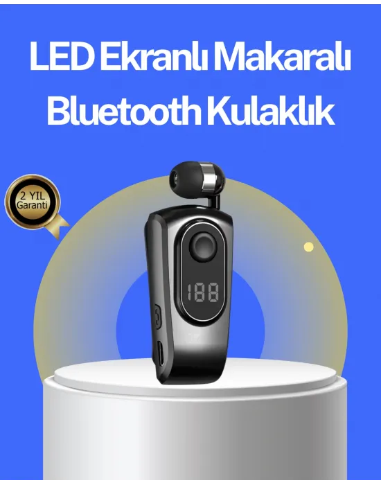 Dijital Ekranlı Bluetooth Kulaklık – Titreşimli Bildirim, 25 Saat Kullanım