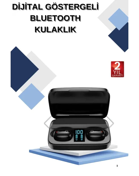 Dijital Göstergeli Bluetooth Kulaklık Kablosuz Tws Stereo Bluetooth 5.0