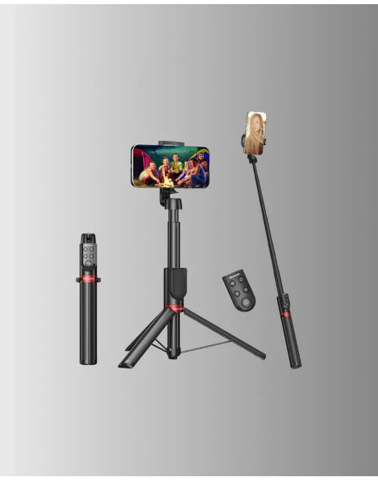 Dikey Ve Yatay Çekim Destekli Selfie Stick Tripod