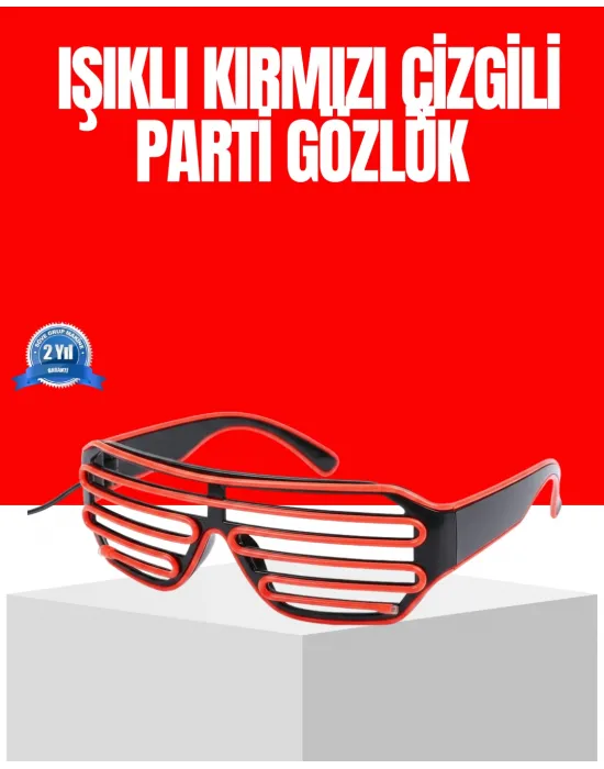 Dikkat Çeken Tasarımlı Led Işıklı Eğlence Gözlüğü
