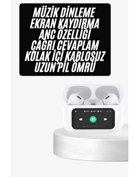 Dokunmatik Ekranlı Anc/enc Yeni Nesil Pro Bluetooth Kulaklık Dokunmatik Ekran
