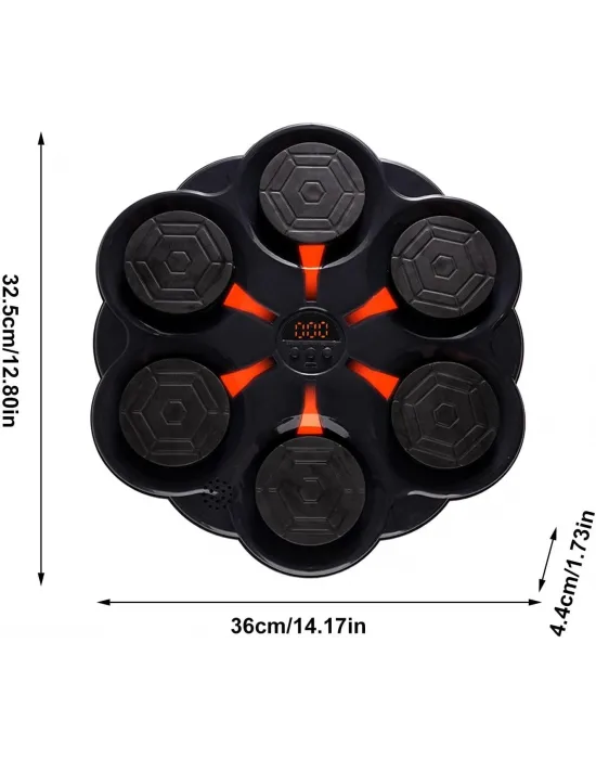 Duvar Boks Makinesi Müzikli Bluetooth Hoparlör Özellikli Led Işıklı Ritimli 9 Mod Seviye Ayarlı Box