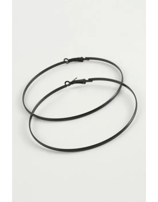 Düz Metal Halka Küpe 8-9-10 cm