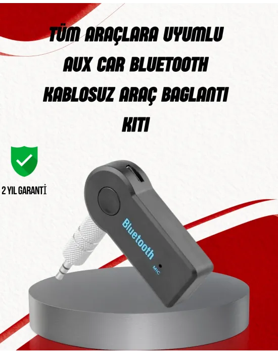 Eller Serbest Özellikli Bluetooth Aux Araç Kiti