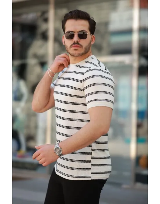 Erkek çizgili Kısa Kollu T-shirt